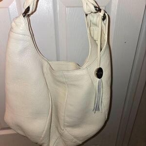 Furla Pebbled Leather Bag White